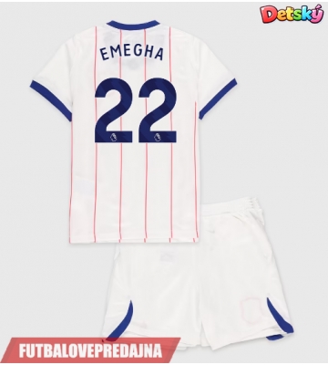 Lacne Dětský Futbalové dres Chelsea Emmanuel Emegha #22 2026-27 Krátky Rukáv - Tretina (+ trenírky)